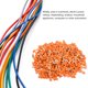 thumbnail image 1 of Terminal 500 Unids/set E2508 Tubos Terminales Prensados ​​​​en Frío Terminales Aislados Conector De Cable Naranja, 1 of 7