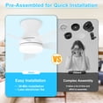 thumbnail image 3 of 25-Inch Low Profile Ceiling Fan with Light - Dimmable LED, 6-Speed and 3 CCT, Quiet DC Motor, Remote Control, 5 White Blades for Indoor/Outdoor, 3 of 8