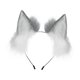 thumbnail image 5 of Orejas de lobo de peluche, pinza para el pelo, diadema con orejas de zorro para juegos de rol, fiestas, disfraces, regalos Gris, 5 of 8