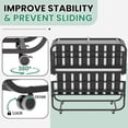 thumbnail image 5 of IKIMI Folding Bed with 5" Memory Foam Mattress and Headboard, 75" x 31" Rollaway Bed Portable Foldable Guest Bed with Lockable Wheels, 5 of 8