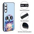 thumbnail image 2 of WIRESTER Shockproof Soft Rubber Cover Case for Samsung Galaxy S24 FE 6.7", Blue Owl On Light Blue Background, 2 of 5