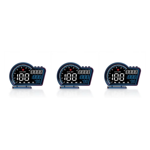Pantalla de coche Riwesomey Velocímetro HUD Instalación no destructiva multifunción LED alta definición digital