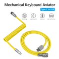 thumbnail image 1 of Cable en espiral para teclado mecánico de 104 teclas, Cable tipo C, Cable de puerto Usb personalizado, Cable en espiral de aviador para accesorios de teclado para juegos Tan Jianjun unisex, 1 of 2
