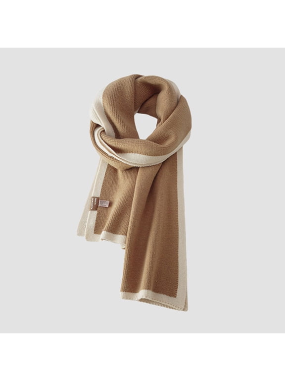 Winter Scarf for Women Warm Knitted Long Scarf - Soft Lightweight Fashion Simple Wrap Shawl for Fall Cold Weather Everyday One Size, E,One Size