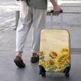 thumbnail image 3 of Beige Sunflower Handwriting Pattern Luggage Cover Fashion Suitcase Cover Baggage Covers Fit 25-28 Inch Luggage (Go Travel), 3 of 5