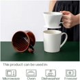 thumbnail image 4 of POINTERTECK Ceramic Coffee Dripper   Pour Over Coffee Dripper Ceramic Coffee Filter  Ceramic Cone Filter Paperless Reusable Coffee Filter Single Cup Coffee Maker 1-2 Cup, 4 of 5