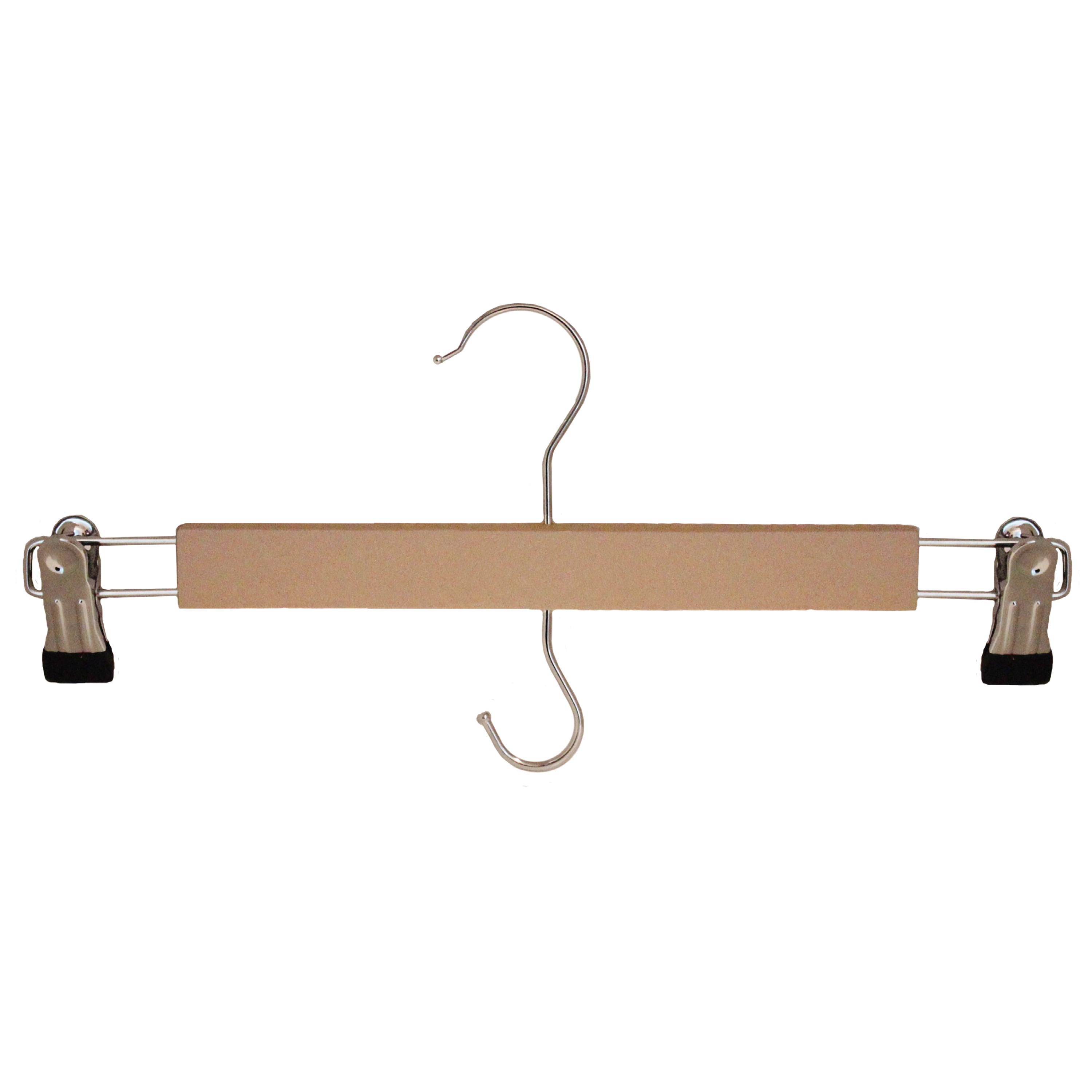 High-Grade Wooden Pants Hangers with Clips 10 Pack Non Slip Skirt Clamp Hangers. 
