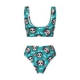 thumbnail image 5 of Daiia Skull Cat Women's Bikini Set Two Piece Swimsuit High Waisted Bikini Adjustable Straps Bikini Perfect for Beach, Pool, and Summer Vacation-XX-Large, 5 of 9