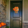 thumbnail image 5 of Holloyiver Halloween Door Hanger Basket Wreath, Hanging Pumpkin Basket Wreath Beautiful Artificial Fall Front Door Basket Wreaths for Home Front Porch Courtyard Farmhouse Outdoor Decor, 5 of 8