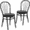 Black, variant on Flash Furniture 2 Pack HERCULES Series Fan Back Metal Chair - Black Vinyl Seat