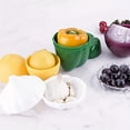 thumbnail image 3 of 5 Pack Clear Fruit & Vegetable Shaped Storage Containers, Durable Plastic Fresh-Keeping Boxes for Fridge & Freezer, Space-Saving Kitchen Organizer with Easy-Access Lids, Food Storage Bins for Lemon,, 3 of 9
