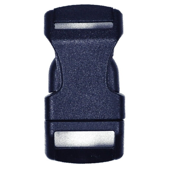 1/2" Contoured Side Release Black Plastic Buckle - 50 Pack