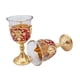 thumbnail image 4 of 2 piezas de copas de vino en relieve, copas de brindis, mini copa de comunión, mini copa para rojo y dorado, 4 of 9