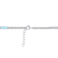 thumbnail image 4 of Open Curb Bracelet with Blue Enamel Bars, 4 of 5