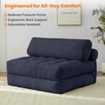 thumbnail image 5 of Puremind Folding Sofa Bed, Convertible Floor Couch, 73" x 52" Foldable Mattress Chair, Fold Out Chair Bed for Living Room/Bedroom, Blue, 5 of 7