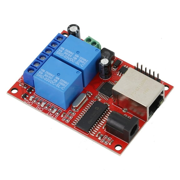 Ethernet Relay Board for Network Control with Dual Switching Capabilities