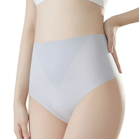 Blue Women s Panties Women s Crotch High Waist Belly Retraction Thong Women s Fun Ice Silk Pants