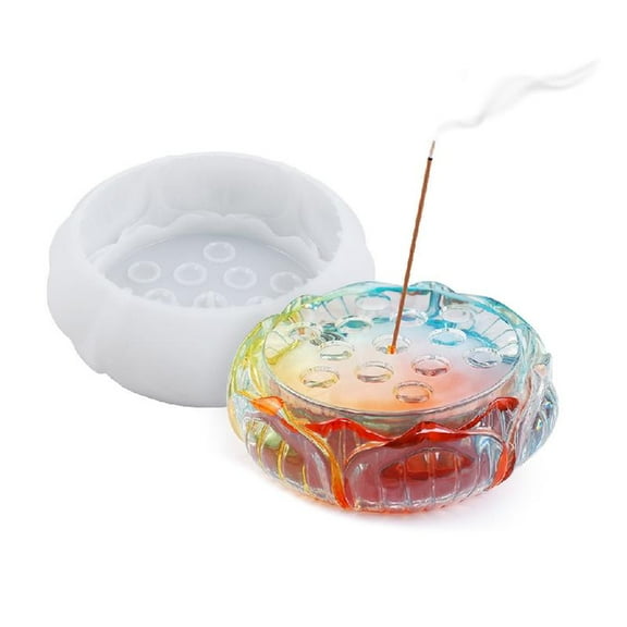 CIYISON Sticks Ashes Catcher Resin Casting Mold for DIY Craft Incenses Holder Epoxy Mold