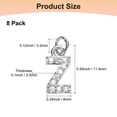 thumbnail image 3 of Uxcell 8Pack 0.1" Encanto de Letra Z de Rhinestone Completo para Pulseras/Brazaletes Oro Blanco, 3 of 6