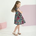 thumbnail image 5 of Girls Dresses Summer Sleeveless Casual Printed Sundress Party Swing Dresses for Kids 2-12 Years, 5 of 14