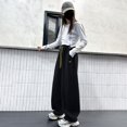 thumbnail image 3 of THJRPQJFD Girls Loose Fit Sweatpants with Drawstring Kids High Waisted Joggers Teen Girl Trendy Casual Pant Girl Baggy Solid Color Pants Tween Girl Clothes, 3 of 3