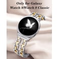thumbnail image 5 of Wearlizer Metal Band Compatible with Samsung Galaxy Watch 9/8 40mm 44mm & Watch 8 Classic 46mm, Dressy Stainless Steel Chain Bracelet Band for Women, No Gap Adjustable Strap, 5 of 7