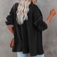 thumbnail image 4 of Pntutb Mujeres Moda Turndown Collar Walf Checks Camiseta de manga larga Blusa tops Liquidación Pntutb Pntutb-686, 4 of 9