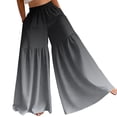 thumbnail image 2 of Wide Leg Palazzo Pants for Women Casual Drawstring Flowy Beach Trousers with Pockets Vacation, 2 of 6
