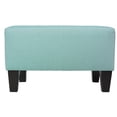 thumbnail image 5 of MJL Furniture  MAX Squared Decorative Button Tufted Upholstered Sea Mist Firm Ottoman White, 5 of 5