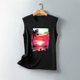 thumbnail image 5 of Penkiiy Hawaiian Beach Tank Tops for Women Palm Tree Graphic Shirts Sunset Beach Tank Vest Vintage Summer Vacation Sleeveless Tee XL Black, 5 of 5