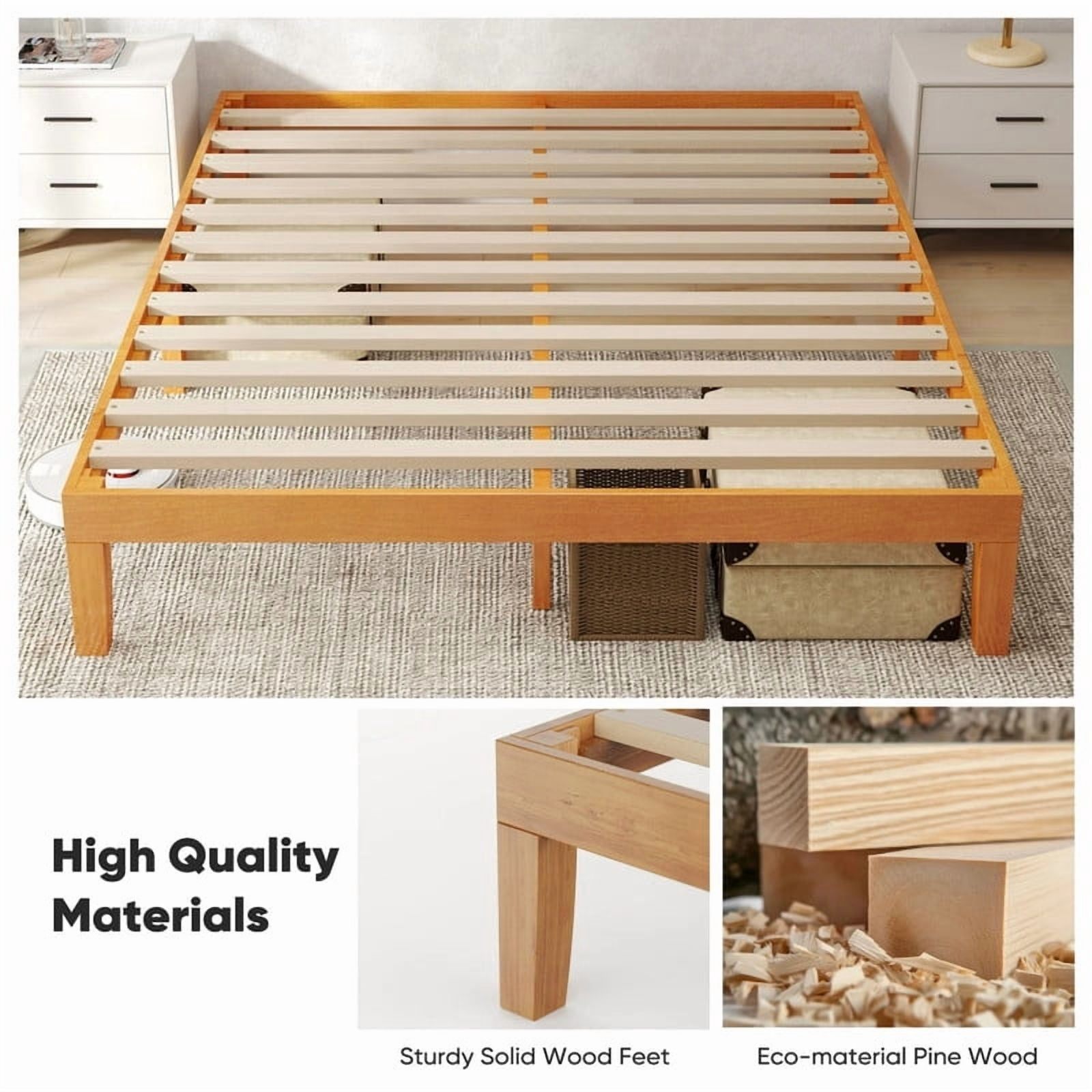 Kelno Bed Frame Platform Mattress Foundation