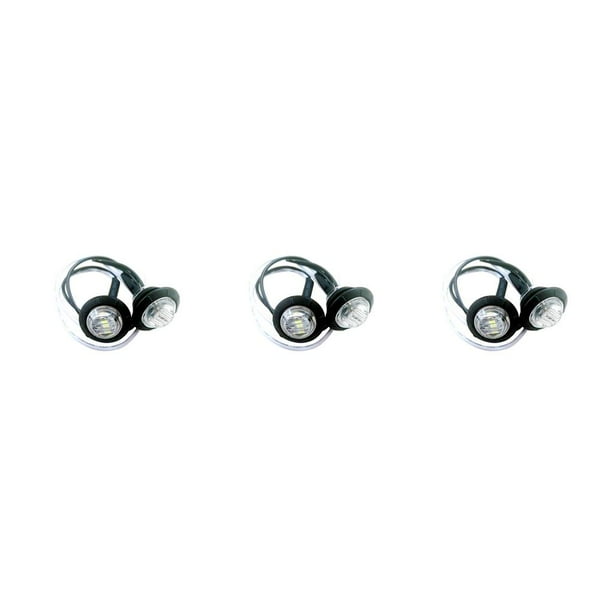 Sidaley 4 Uds. De luces LED para remolque, ojales de goma de 3/4 pulgadas, luz lateral de camión profesional de durabilidad sólida para camión, barco, Type1 NO1