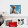 thumbnail image 4 of Lsque Blue Sky Cloud Puppy Print Wall Art – Decorative Picture for Living Room, Bedroom, and Office (Horizontal), 4 of 6