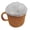 Khaki, variant on 3D Beer Hat Winter Unisex Knitted Cap Thick Keep Warm Cup Shape Festive Oktoberfest Costume Photo Prop Elastic Anti-slip Headwear