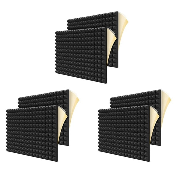 36 Piezas Paneles de Espuma Insonorizados, Paneles Acústicos En Forma de Pirámide de 2 x 12 x 12 Pulgadas para Pared, Estudio, Hogar Y Oficina