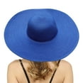 thumbnail image 2 of MINZON Sun Hat, Summer Hats for Women Wide Bongrace Women Beach Hat Little Girl Sun Cap Foldable Ladies Hats, Dark Blue, 2 of 3