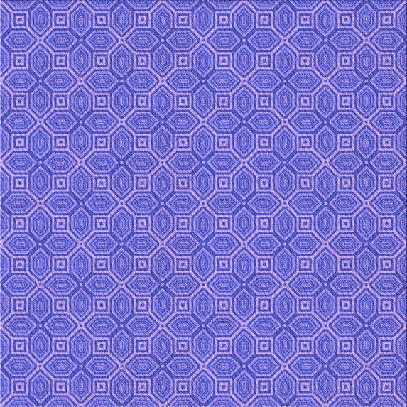 Ahgly Company Indoor Square Patterned Purple Mimosa Purple Area Rugs, 4' Square