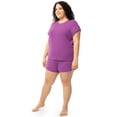 thumbnail image 6 of Fruit of the Loom Women's Dolman Top & Short Pajama Set, Sizes S-4X, 6 of 11