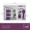 thumbnail image 3 of Cutlery Organizer by Mindspace Silverware Tray with 6 Compartments | Kitchen Utensil Drawer Organizer | Silverware Tray for Drawer | The Mesh Collection, Silver, 3 of 5