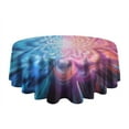 thumbnail image 5 of Colorful Burst Pattern Round Tablecloth 60"x60",Wrinkle Wipeable Table Cloth for Kitchen Dining Room Picnic Patio Party, 5 of 6