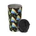 thumbnail image 2 of Fotbe Watercolor St Patrick Day Printed Insulated Travel Coffee Mug Spill Proof Leak Proof Stainless Steel Coffee Tumbler Reusable Coffee Cups with Lids Thermos, 2 of 8