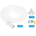 thumbnail image 3 of Uxcell 3.3ft Air Conditioner Drain Hose Kit, Universal Drain Connector Hose with Clamp Connector 3, White, 3 of 6