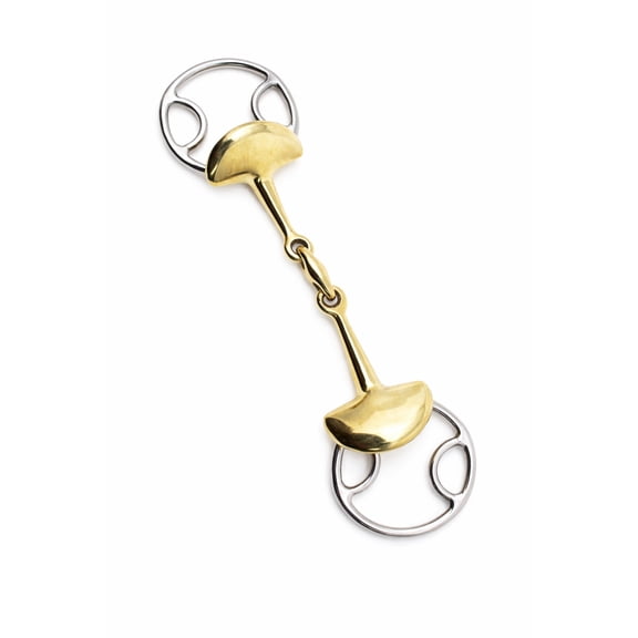 Horse 4.5" Copper Double Jointed Winged Snaffle Bit with Lozenge 35384A