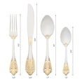 thumbnail image 2 of Unique Bargains Silverware Set Stainless Steel Flatware Silver Gold 4 Pcs, 2 of 6
