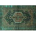 thumbnail image 1 of Ahgly Company Indoor Rectangle Persian Turquoise Blue Traditional Area Rugs, 5' x 8', 1 of 4