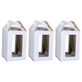 thumbnail image 1 of Maytalsory 3pcs Paper Cardboard Box Cake Box Cup Cake Cake Cartons Box Box Portable Cupcake Transparent Window 3Pcs+10*10*12in, 1 of 6