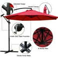 thumbnail image 7 of Bibana 10Ft Outdoor Adjustable Offset Cantilever Hanging Patio Umbrella - Red, 7 of 7