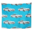 thumbnail image 1 of UFAEZU Pattern Retro Sport Car Cartoon Bond Adventure Aston Martin Wall Art Hanging Tapestry Home Decor for Living Room Bedroom Dorm 60x80 inch, 1 of 2