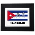 thumbnail image 1 of Cuba Olympic - Triathlon - Flag - Silhouette Framed Print Poster Wall or Desk Mount Options, 1 of 5