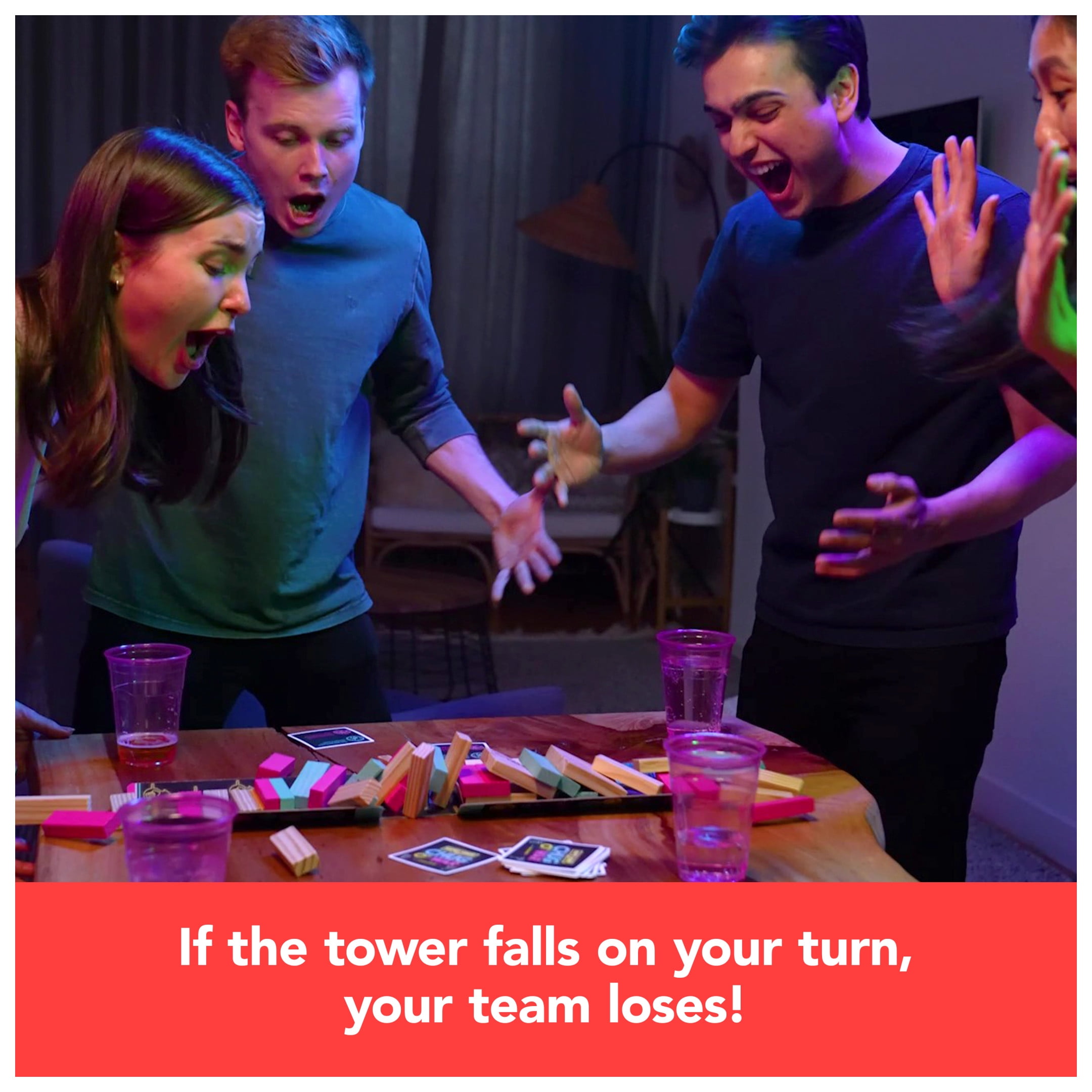 Spin Master Games, Happy Hour Tower Chug O War, Party Game for Adults Ages 21+